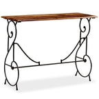 Mesa consola de madera maciza de acacia 100x40x75 cm
