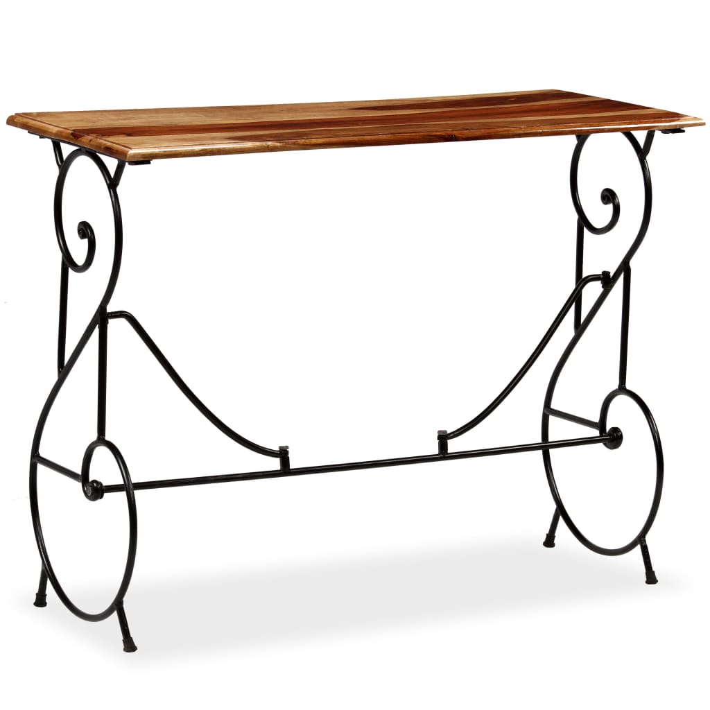Mesa consola de madera maciza de acacia 100x40x75 cm