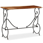 Mesa consola de madera maciza de acacia 100x40x75 cm