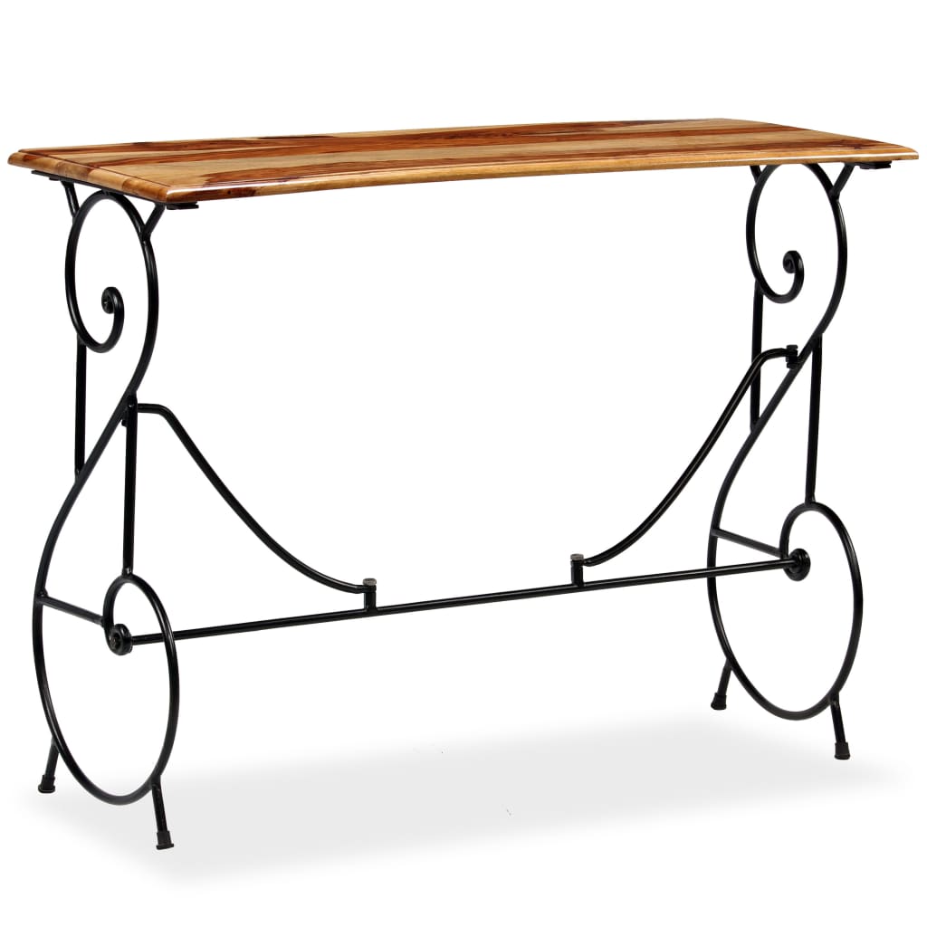 Mesa consola de madera maciza de acacia 100x40x75 cm