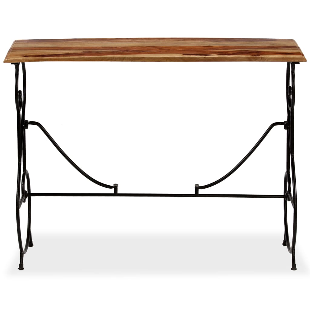 Mesa consola de madera maciza de acacia 100x40x75 cm