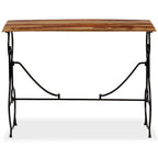Mesa consola de madera maciza de acacia 100x40x75 cm