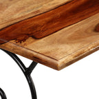Mesa consola de madera maciza de acacia 100x40x75 cm