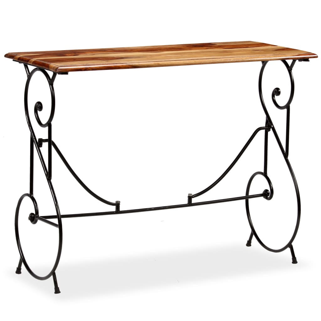 Mesa consola de madera maciza de acacia 100x40x75 cm