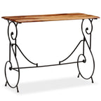 Mesa consola de madera maciza de acacia 100x40x75 cm