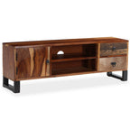 Mueble de TV de madera maciza de acacia 120x30x40 cm
