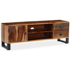 Mueble de TV de madera maciza de acacia 120x30x40 cm