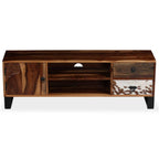 Mueble de TV de madera maciza de acacia 120x30x40 cm