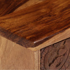 Mueble de TV de madera maciza de acacia 120x30x40 cm