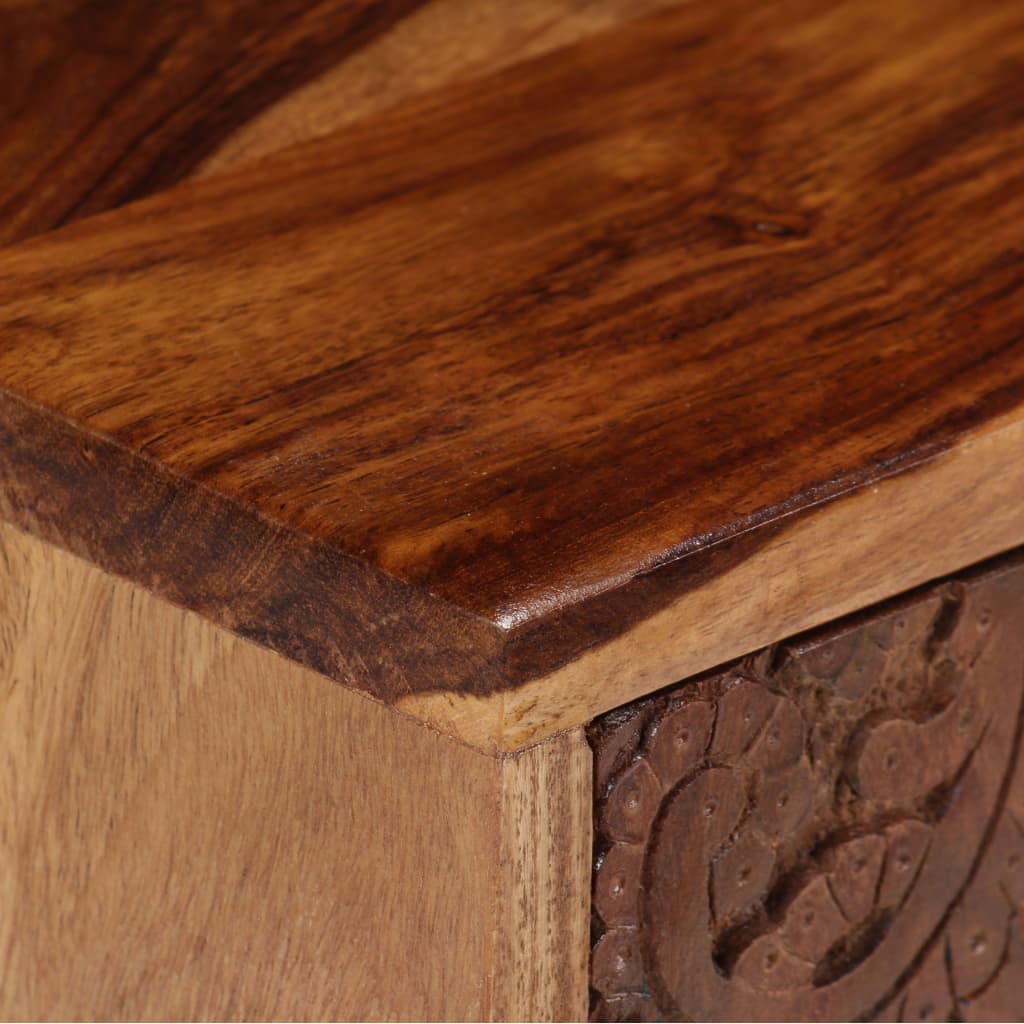 Mueble de TV de madera maciza de acacia 120x30x40 cm