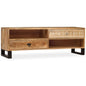 Mueble de TV de madera maciza de mango 120x30x40 cm