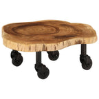 Mesa de centro de madera de acacia maciza 60x55x25 cm