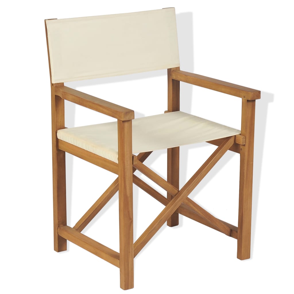Solid teak gray director's chair