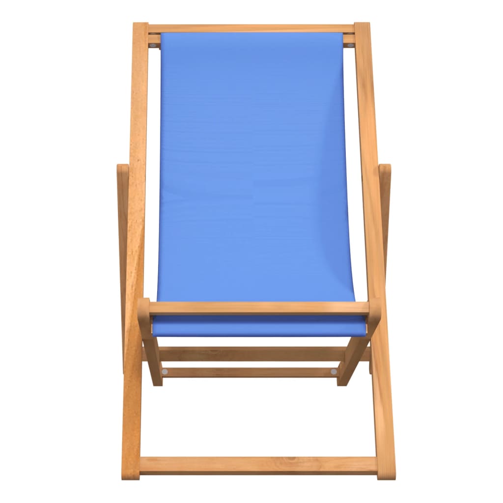 Silla de jardín de teca azul 56x105x96 cm