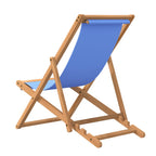 Silla de jardín de teca azul 56x105x96 cm