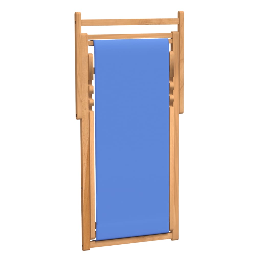 Silla de jardín de teca azul 56x105x96 cm