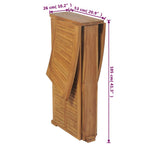 Mesa de bar plegable de madera teca maciza 155x53x105 cm
