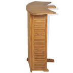 Mesa de bar plegable de madera teca maciza 155x53x105 cm