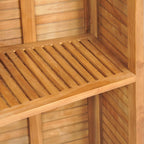 Mesa de bar plegable de madera teca maciza 155x53x105 cm
