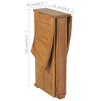 Set mesa y sillas plegables bistró de jardín 3 pzas teca maciza