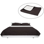 Cubrecama acolchado doble cara 170x210 cm crema y marrón