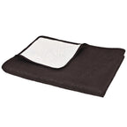Cubrecama acolchado doble cara 170x210 cm crema y marrón