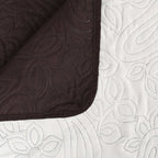 Cubrecama acolchado doble cara 170x210 cm crema y marrón