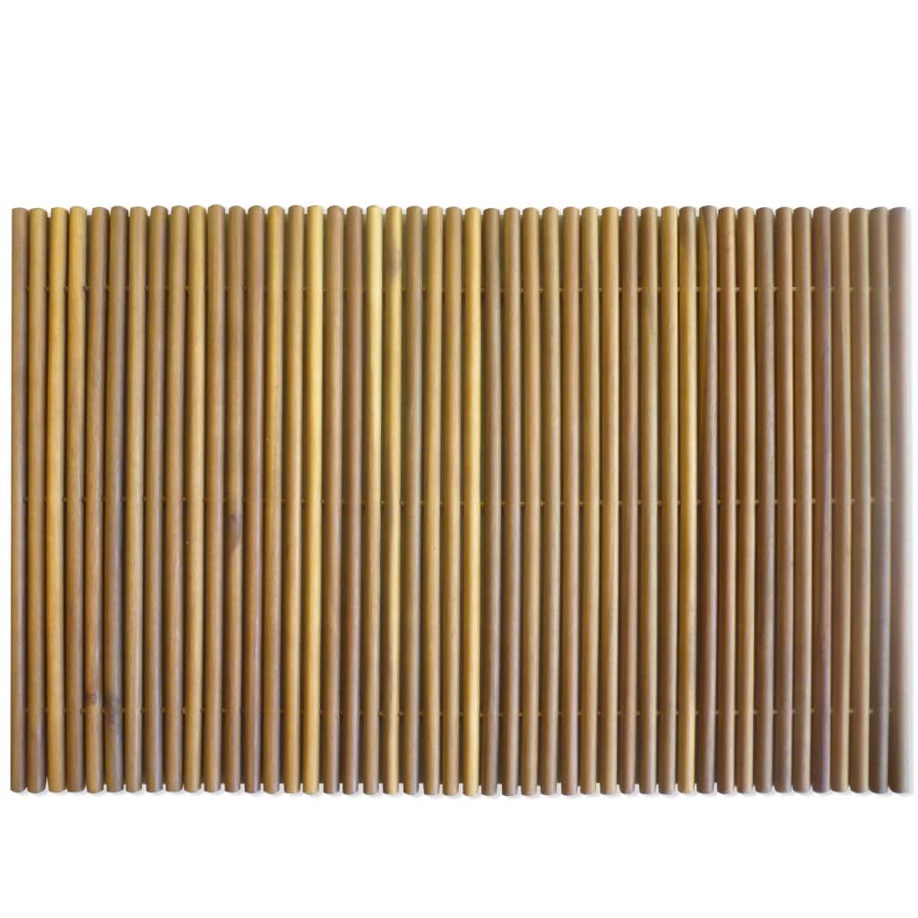 Alfombrilla de baño de madera de acacia 80x50 cm