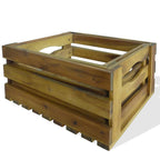 Caja de manzanas de jardín para plantar de madera de acacia