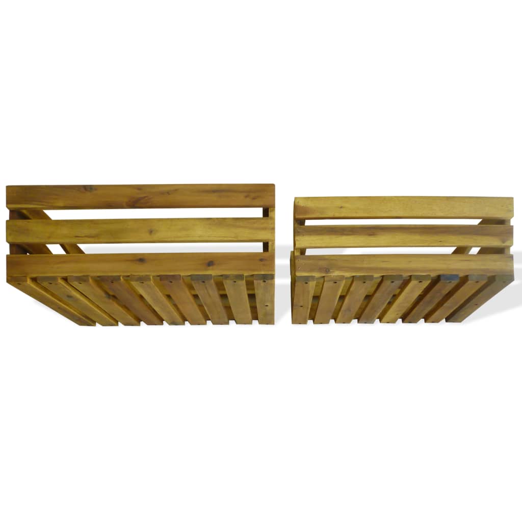 Caja de manzanas de jardín para plantar de madera de acacia