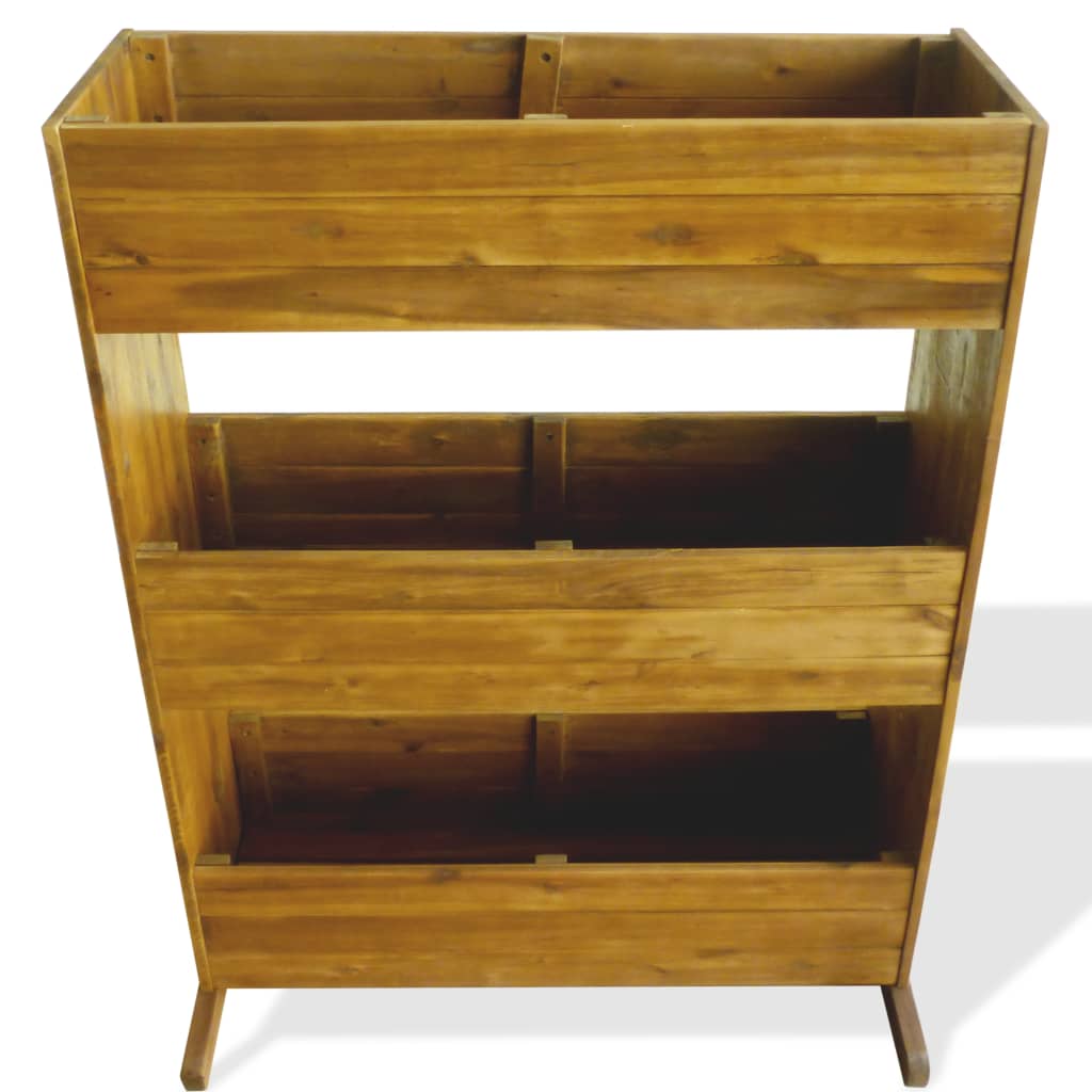 Arriate de 3 niveles madera de acacia maciza