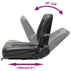 Asiento de máquina elevadora y tractor respaldo ajustable negro