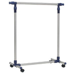 Perchero ajustable acero inoxidable 165x44x150 cm plateado