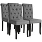 Dining chairs 2 units dark gray fabric