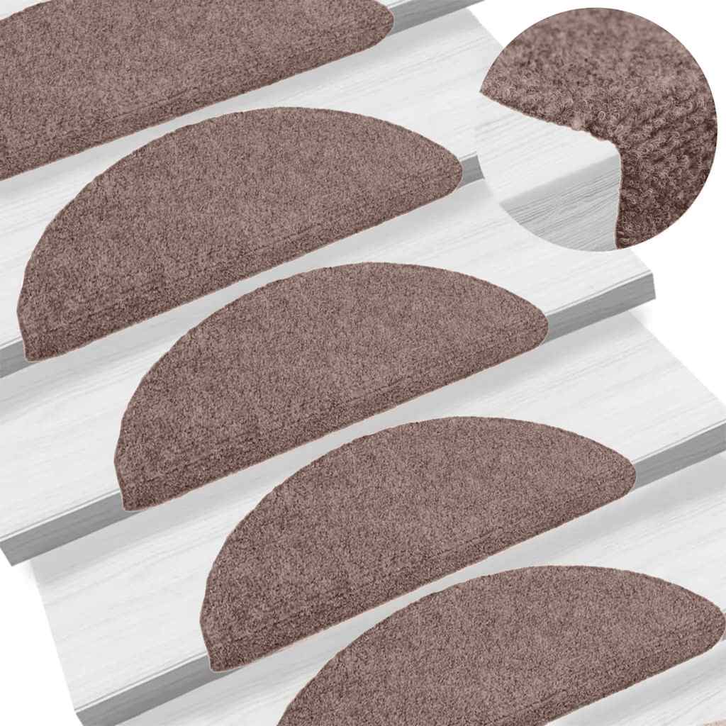 Alfombrillas para escaleras 10 unidades 56x17x3 cm Azul Semicircular