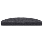 Felpudos autoadhesivos para escaleras, 15 unidades, 65 x 21 x 4 cm, gris oscuro, semicirculares, grandes