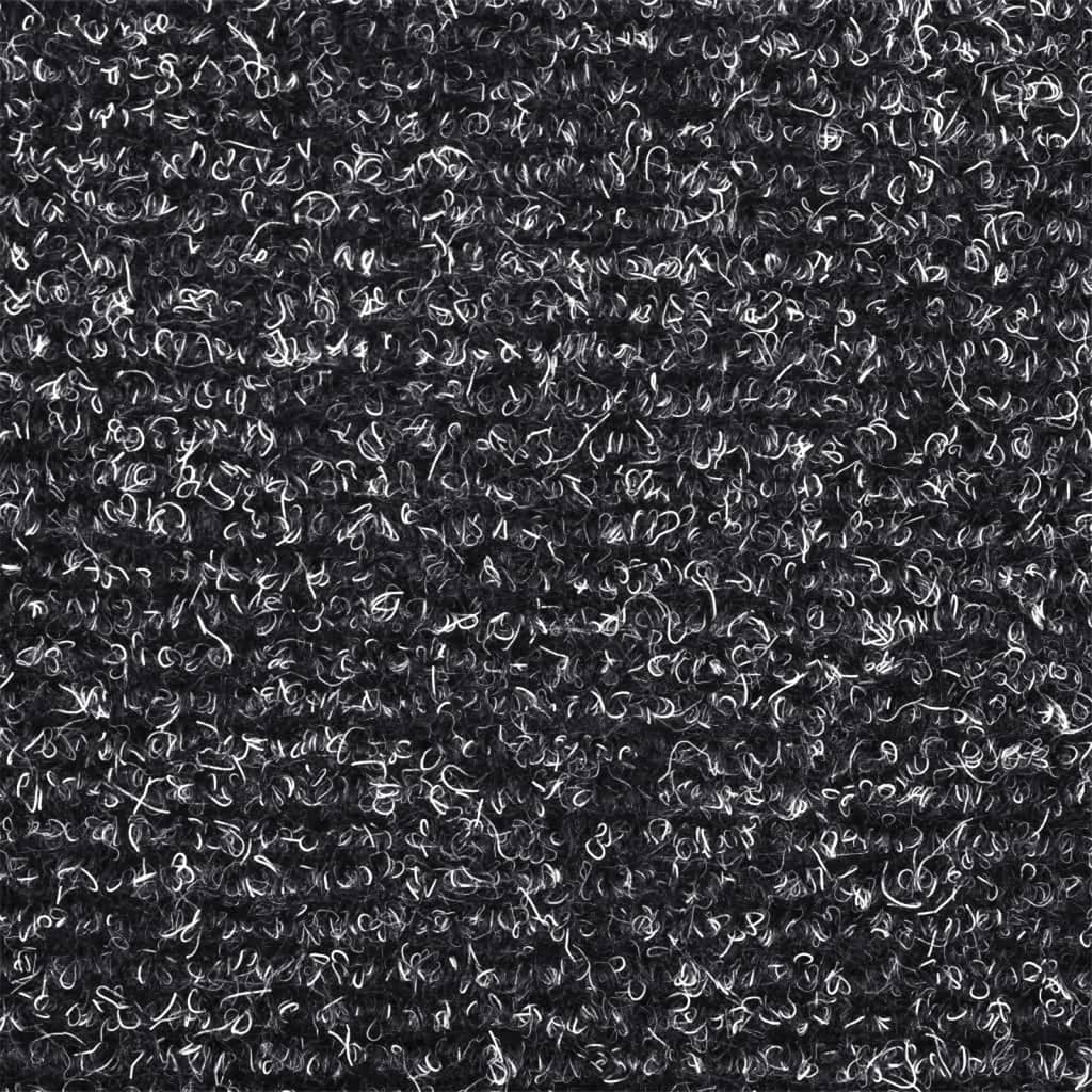 Felpudos autoadhesivos para escaleras, 15 unidades, 65 x 21 x 4 cm, gris oscuro, semicirculares, grandes