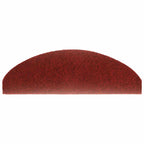 Alfombrilla de escaleras 15 uds tela punzonada 65x21x4 cm rojo
