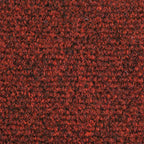 Alfombrilla de escaleras 15 uds tela punzonada 65x21x4 cm rojo