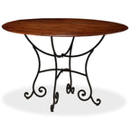 Mesa de comedor madera maciza de acacia acabado miel 120x76 cm