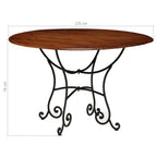 Mesa de comedor madera maciza de acacia acabado miel 120x76 cm