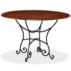Mesa de comedor madera maciza de acacia acabado miel 120x76 cm