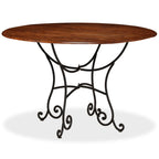 Mesa de comedor madera maciza de acacia acabado miel 120x76 cm