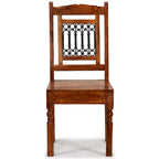 Sillas de comedor 2 uds madera maciza color miel clásico