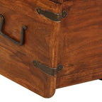 Juego de cofres 2 piezas madera maciza de acacia acabado miel