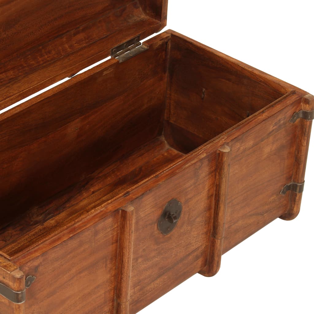Juego de cofres 2 piezas madera maciza de acacia acabado miel
