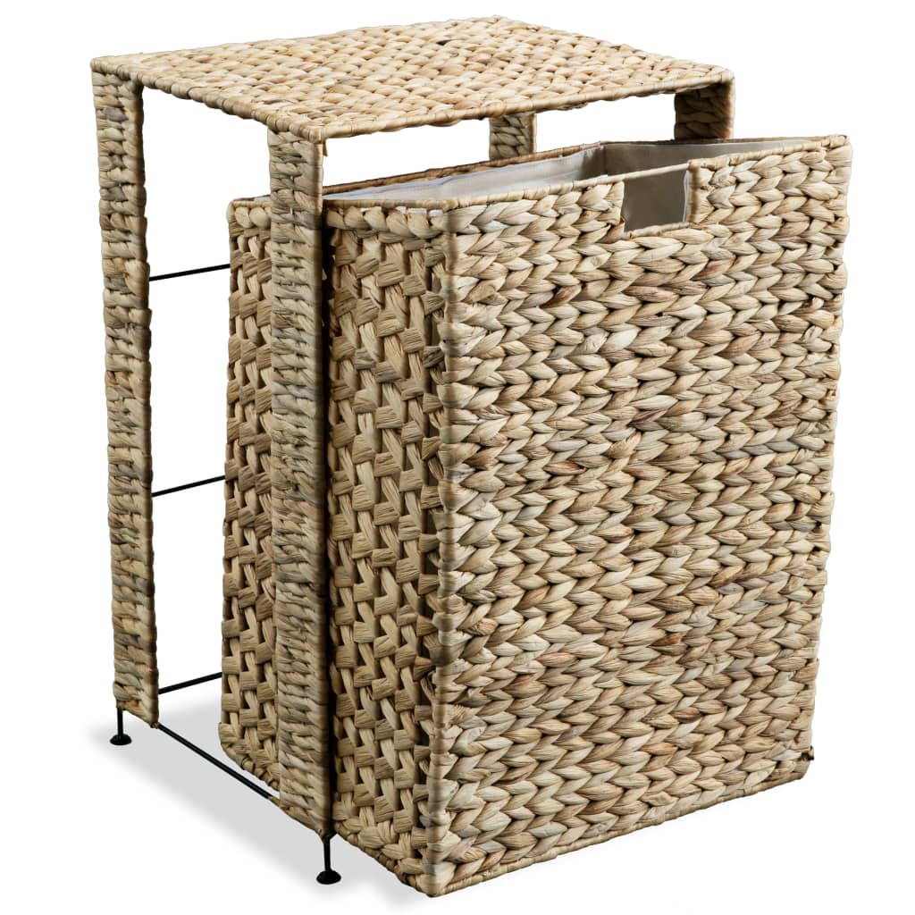 Cesto para la ropa sucia de jacinto de agua 44x34x64 cm
