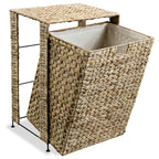 Cesto para la ropa sucia de jacinto de agua 44x34x64 cm