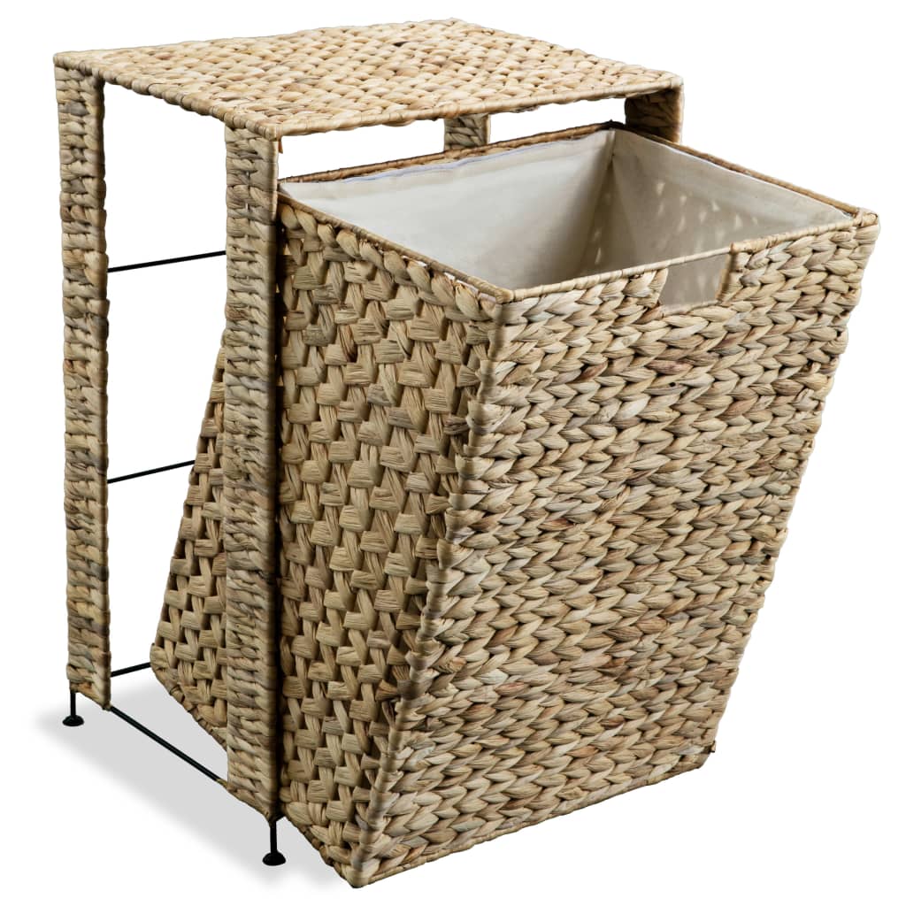 Cesto para la ropa sucia de jacinto de agua 44x34x64 cm