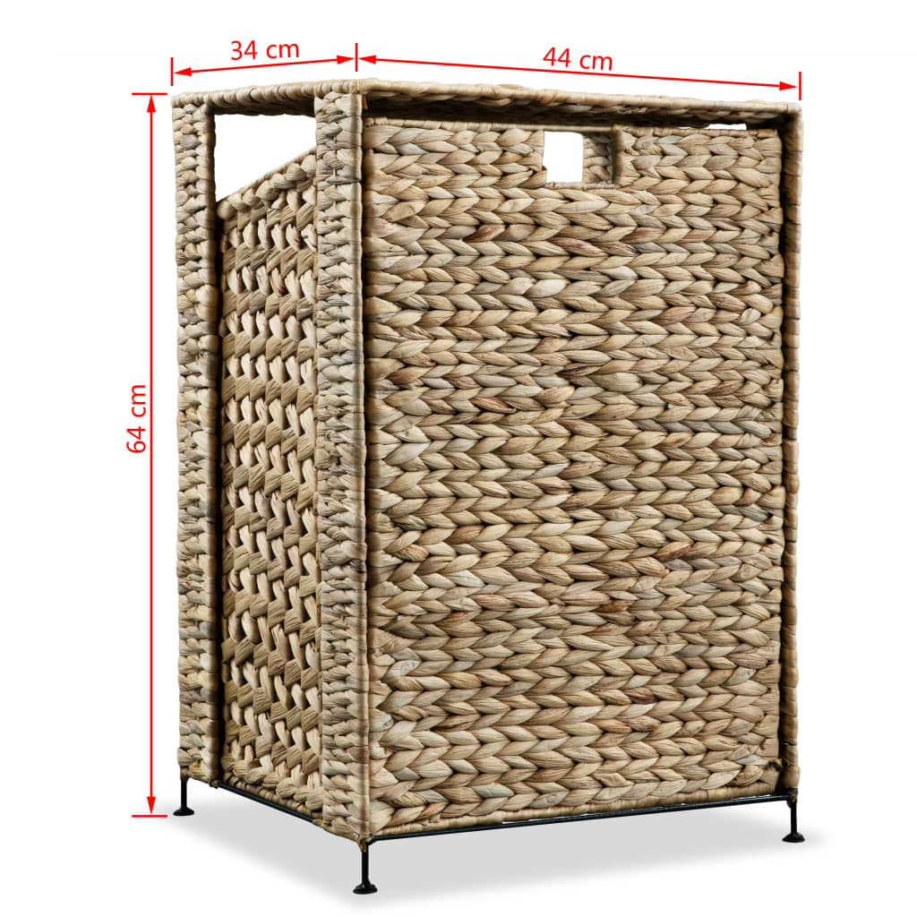 Cesto para la ropa sucia de jacinto de agua 44x34x64 cm